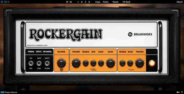 Brainworx Audio Announces Availability of bx_rockergain 100 Guitar Amp Head Plugin